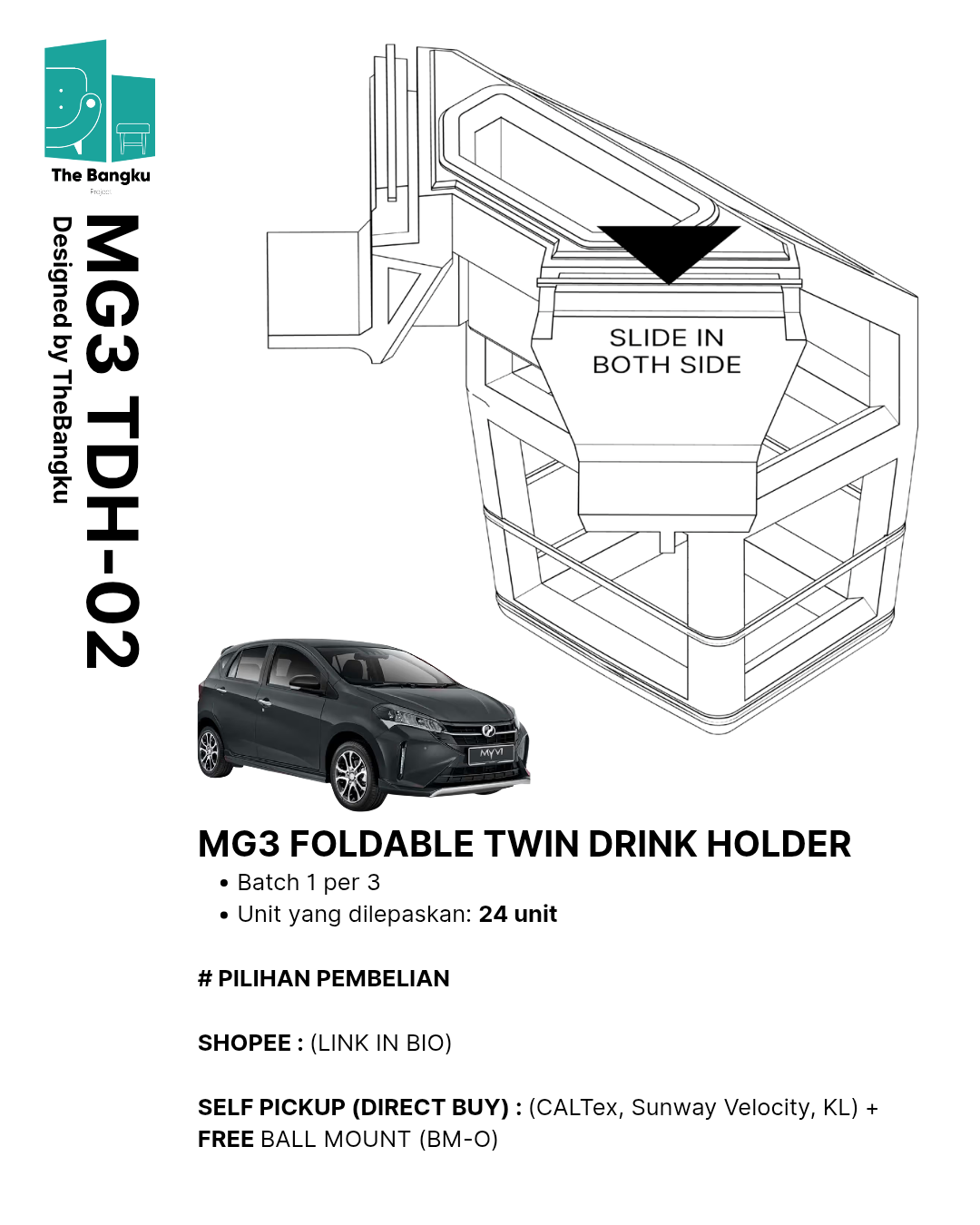 Twin Cup Holder (TDH-02)